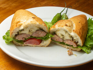 choripán ham and sandwich