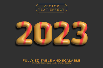 New year 2023 text effect fully editable