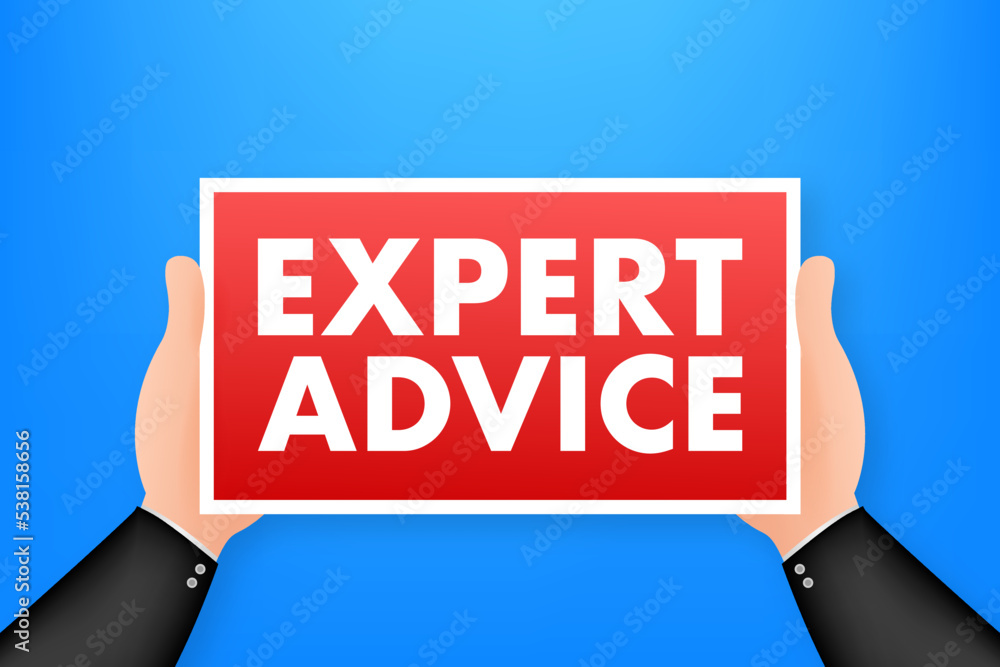 Wall mural Expert advice icon. Business person presentation. Vector stock illustration.