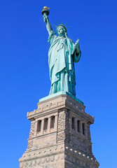 Fototapeta na wymiar Statue of Liberty, New York City, USA. Includes a part of the base the stature is on