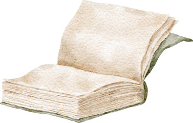 Opened old book illustration