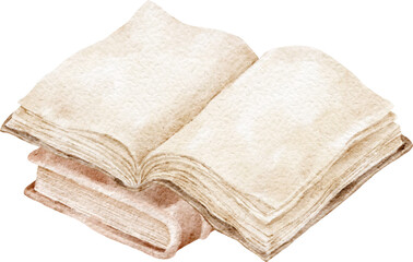 Opened old book illustration