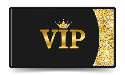 VIP golden carVIP golden card with gold glitter elements. Vector illustrationd with gold glitter elements
