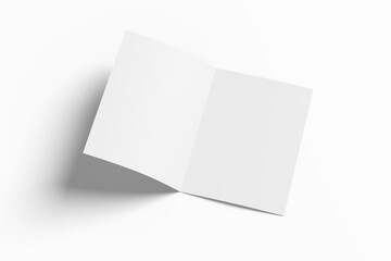 Bi fold Brochure Flyer Mockup. 3D Rendering