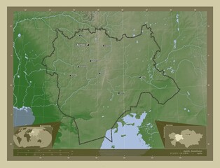 Aqtobe, Kazakhstan. Wiki. Labelled points of cities
