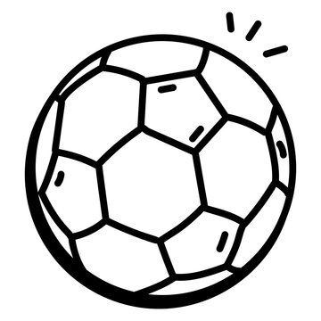 Check a doodle icon of football 