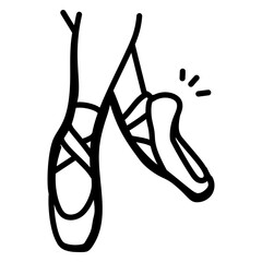 Get a doodle icon of ballet dancing  - obrazy, fototapety, plakaty