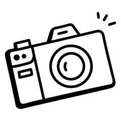 Get a hand drawn icon of camera  