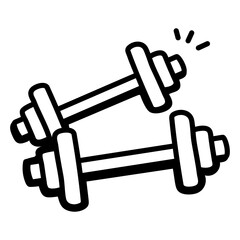 A customizable doodle icon of fitness 