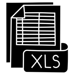 XLS glyph icon