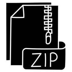 ZIP glyph icon