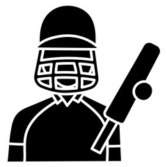 CRICKET glyph icon