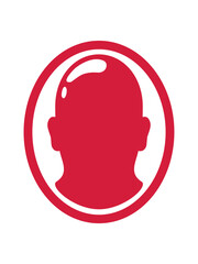 Silhouette Glatzkopf Mann Logo 