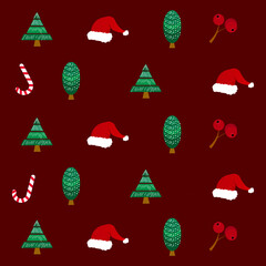 Vector illustration background red pattern christmas 