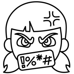 ANGRY 2 line icon