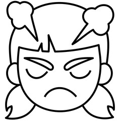 Obraz premium ANGRY line icon