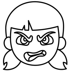 ANGRY line icon