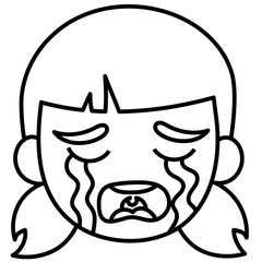 CRYING line icon