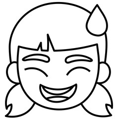 EMBARRASSED line icon