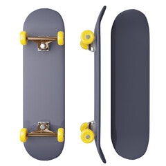 skateboard icon 3d rendering © cemong