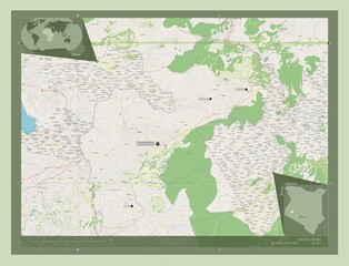 Kericho, Kenya. OSM. Labelled points of cities