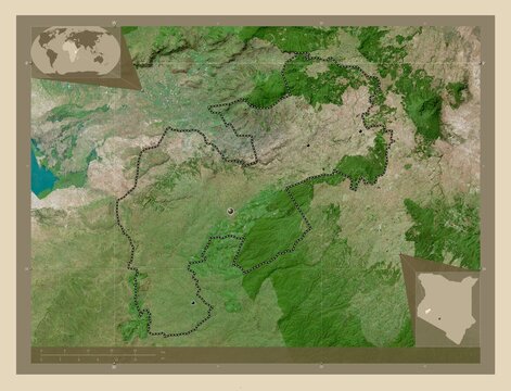 Kericho, Kenya. High-res satellite. Major cities