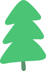 Cute green tree Illustration for design element