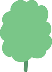 Fototapeta premium Cute green tree Illustration for design element