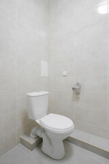 Toilet bowl in the toilet room