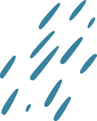 Cute raindrops Illustration for design element