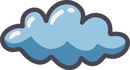 Cute cloud Illustration for design element