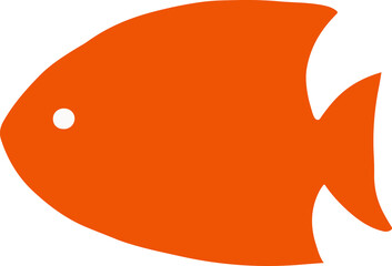 Cute orange fish Illustration for design element