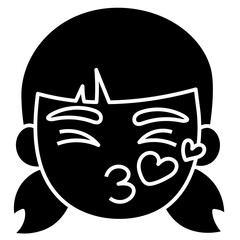 KISS glyph icon