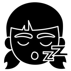 SLEEPING glyph icon