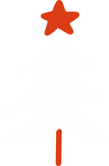 Cute Christmas tree Illustration for design element