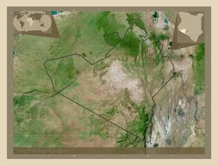 Narok, Kenya. High-res satellite. Major cities