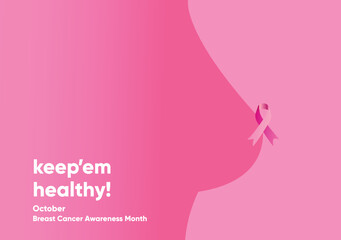 breast, cancer, october, pink, day, ribbon, background, woman, concept, world, sign, vector, creative, poster, women, female, banner, health, survivor, illustration, template, charity, medicine, suppo