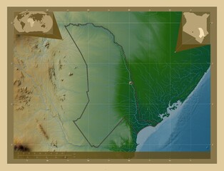 Tana River, Kenya. Physical. Major cities