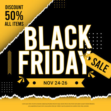 Modern  black friday social media sale banner design