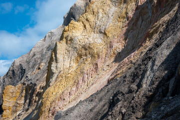 Colored rocks of Alum bay, Isle of Wight, Hampshire