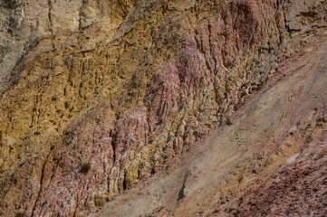 Colored rocks of Alum bay, Isle of Wight, Hampshire