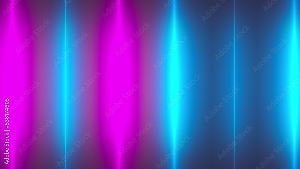 Poster Vertical neon lines. Computer generated 3d render