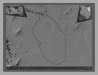 Wajir, Kenya. Bilevel. Labelled points of cities