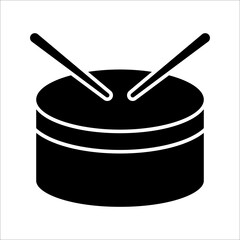 single drum vector icon, on a white background.