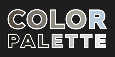 A combination of pastel colors. Color palette. Vector