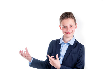 businessman pointing