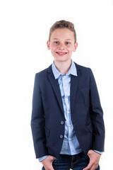 portrait of a boy like a businessman