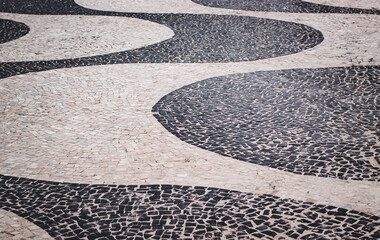 copacabana sidewalk close up | Rio de Janeiro sidewalk copacabana beach