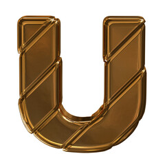 Golden capital letter u © oleg