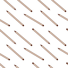 Office pencil pattern on a white background